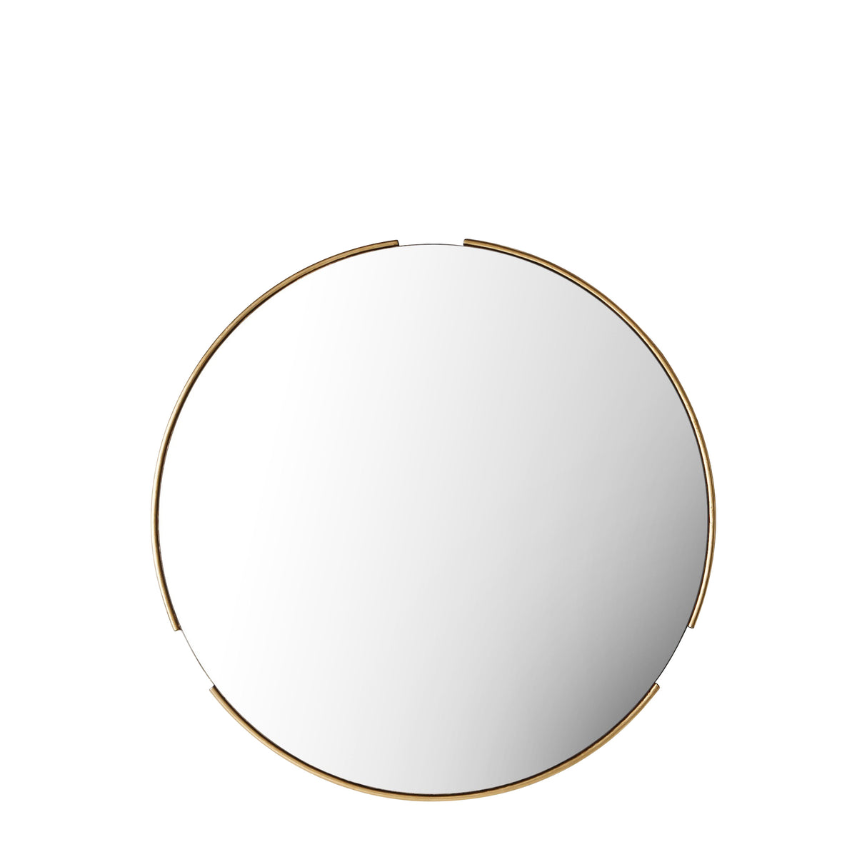 Amos Tubular notched aged gold round mirror – from Amos Lighting + Home