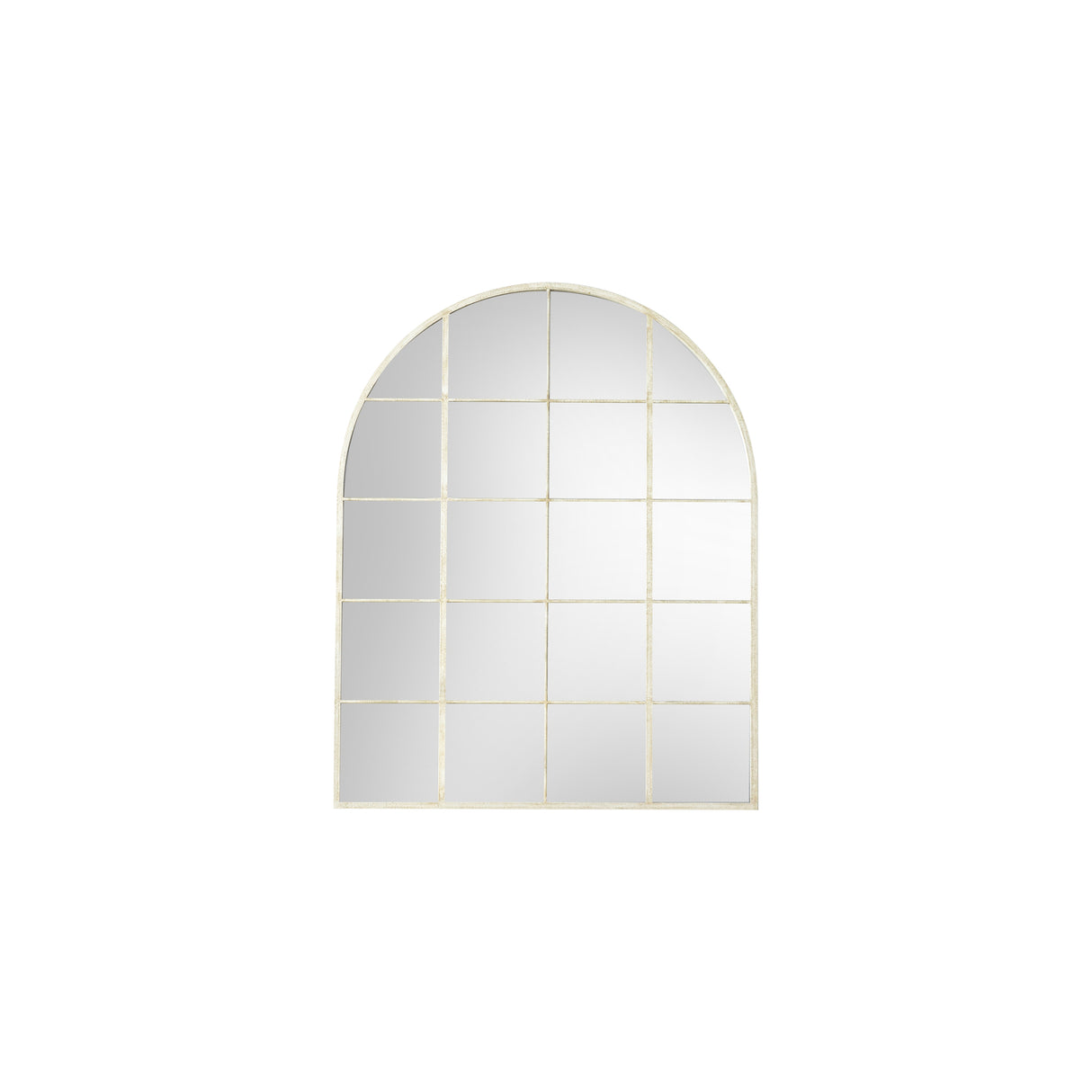 Amos Matt white arch window mirror – from Amos Lighting + Home