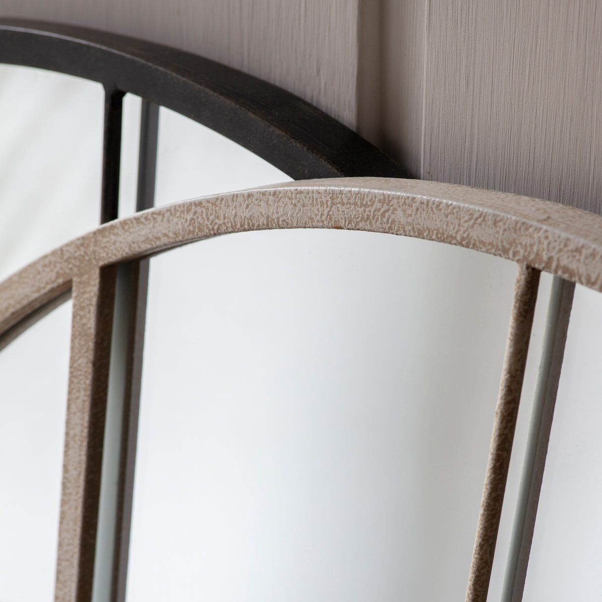 Amos Matt white arch window mirror – from Amos Lighting + Home