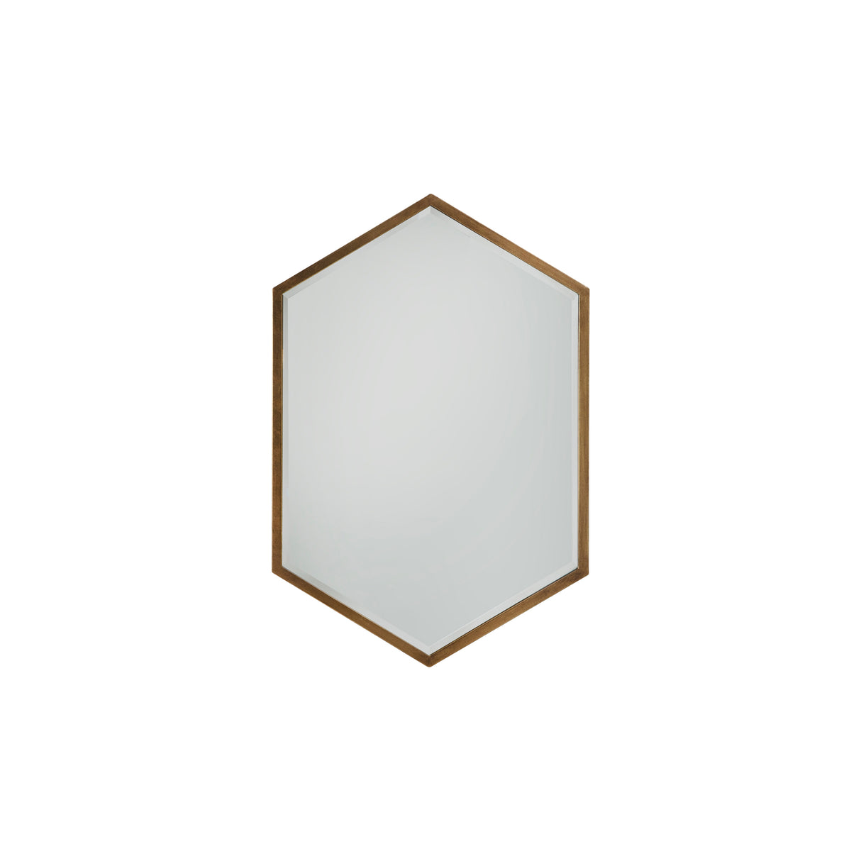 Amos Antique gold hexagonal mirror – from Amos Lighting + Home