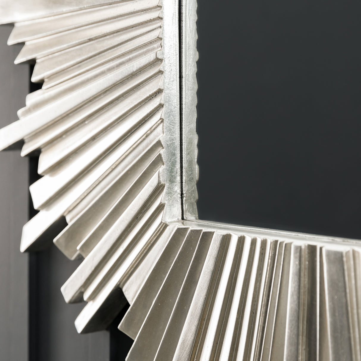 Amos Antique silver star burst rectangle mirror – from Amos Lighting + Home