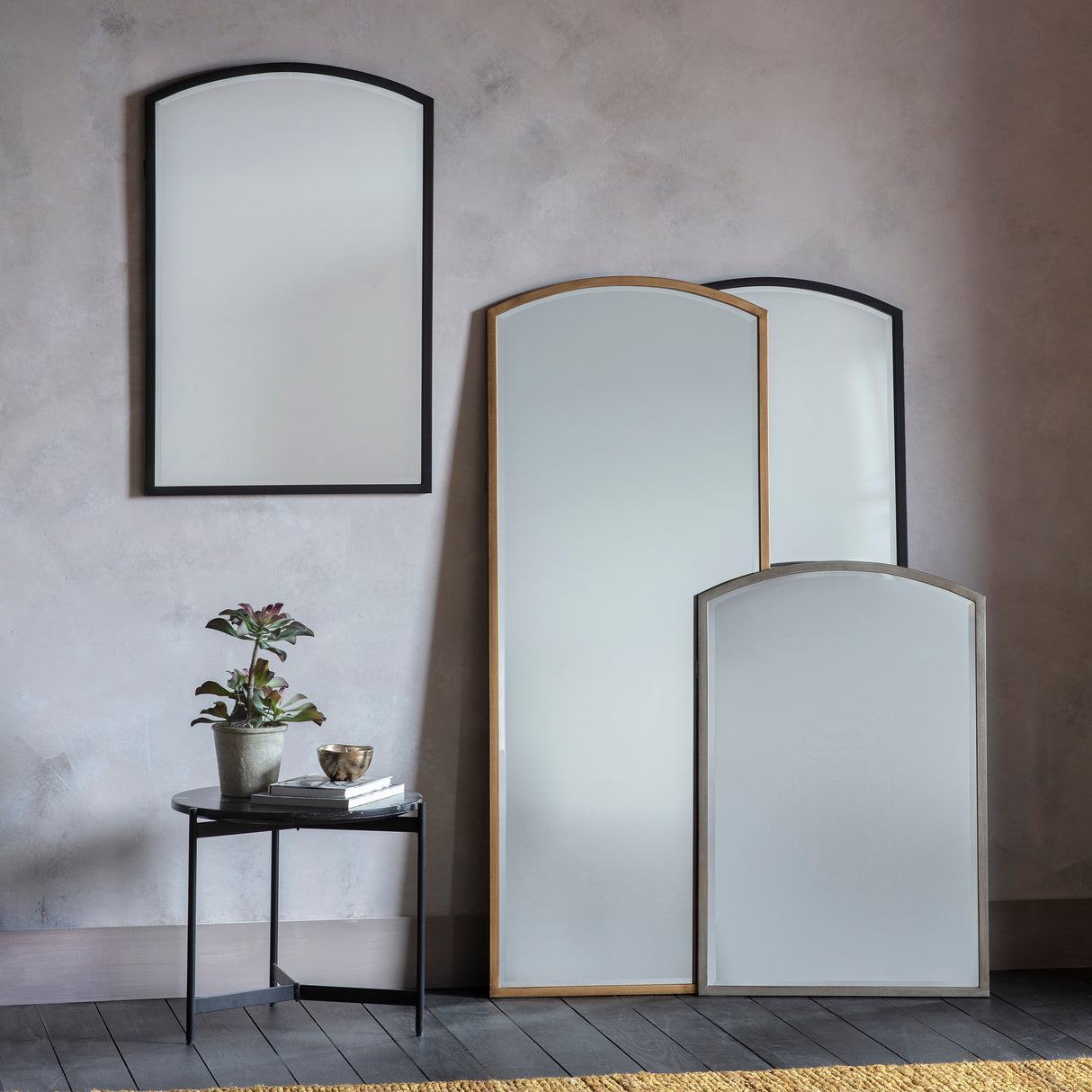 Amos Antique silver medium arch mirror – from Amos Lighting + Home