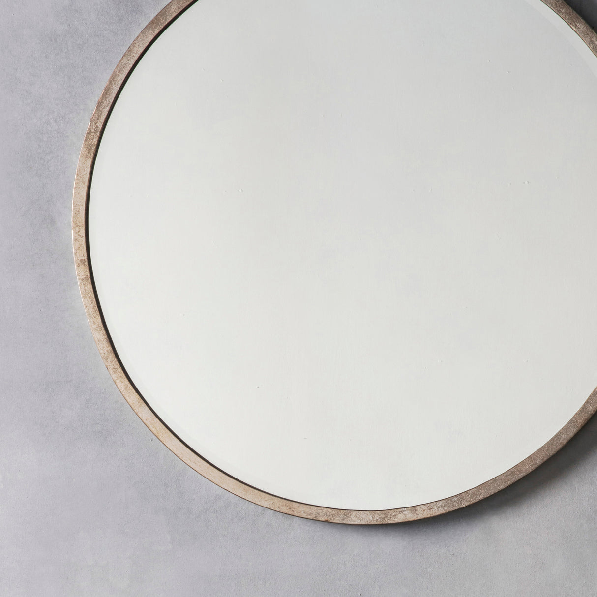 Amos Antique silver large round mirror – from Amos Lighting + Home