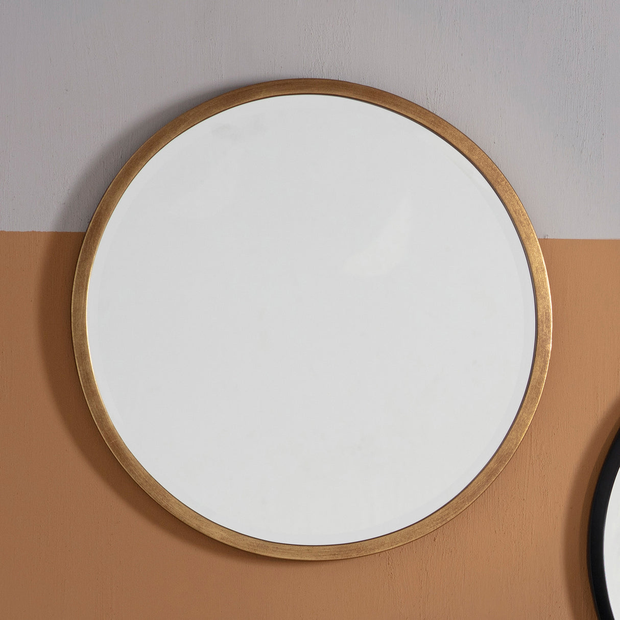 Amos Antique gold medium round mirror – from Amos Lighting + Home