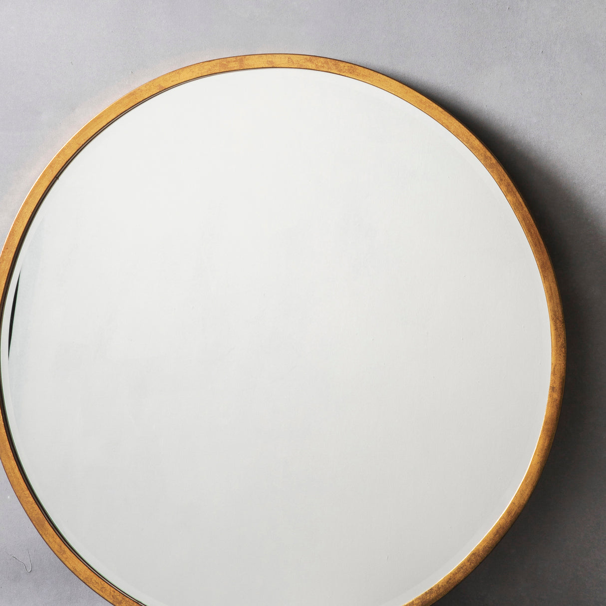 Amos Antique gold paint large round mirror – from Amos Lighting + Home