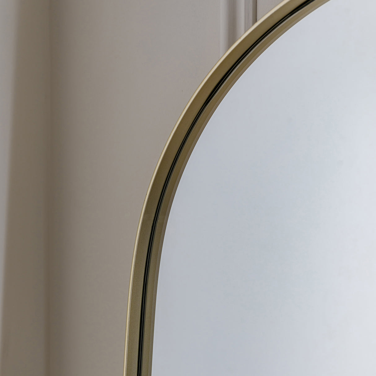 Amos Champagne gold paint arch leaner mirror – from Amos Lighting + Home