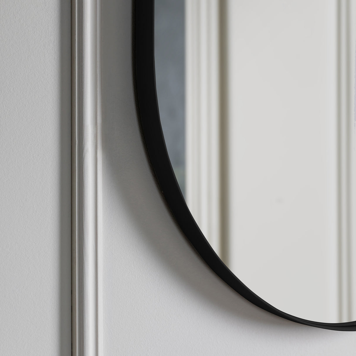 Amos Matt black ellipse mirror – from Amos Lighting + Home