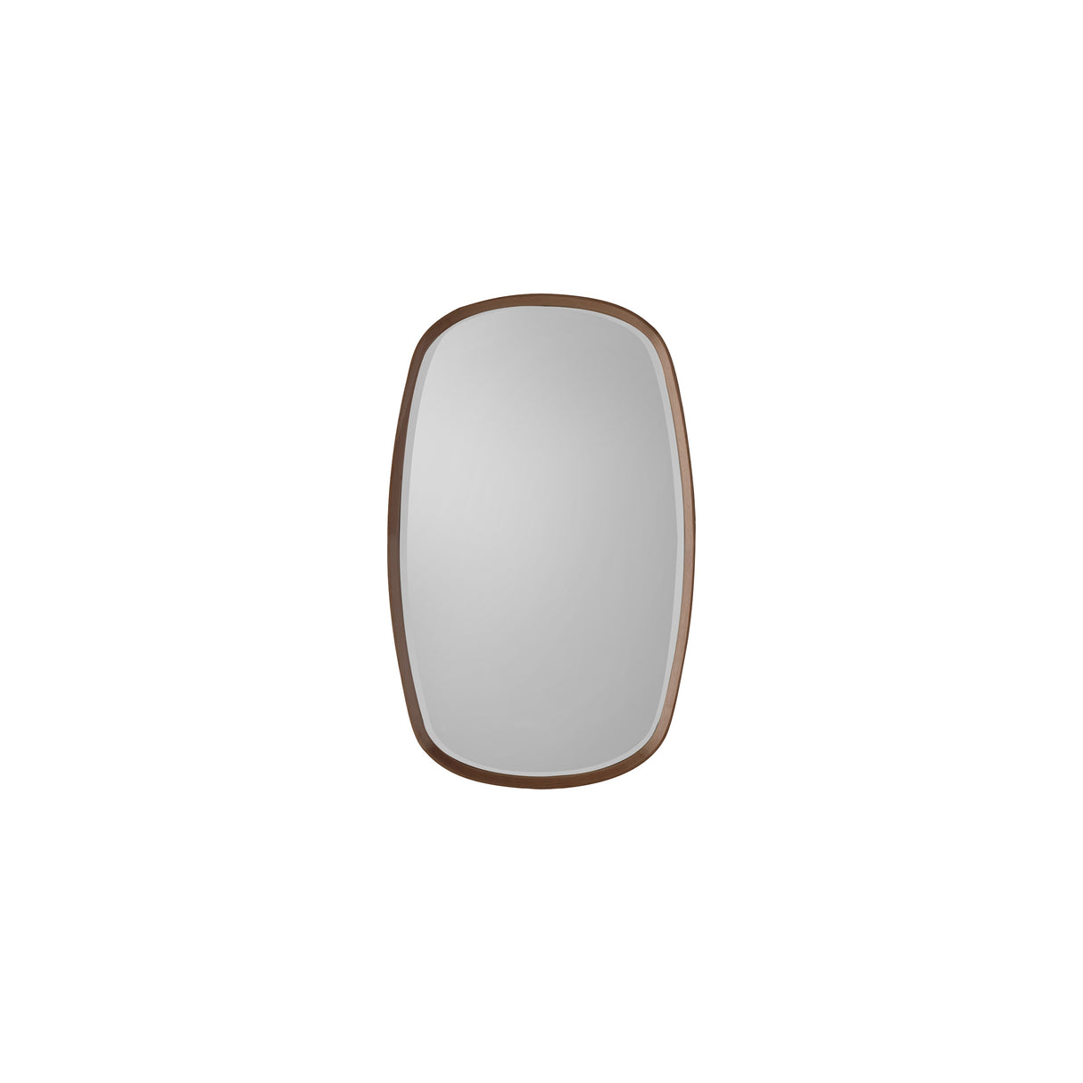 Amos Walnut stained wood ellipse mirror – from Amos Lighting + Home