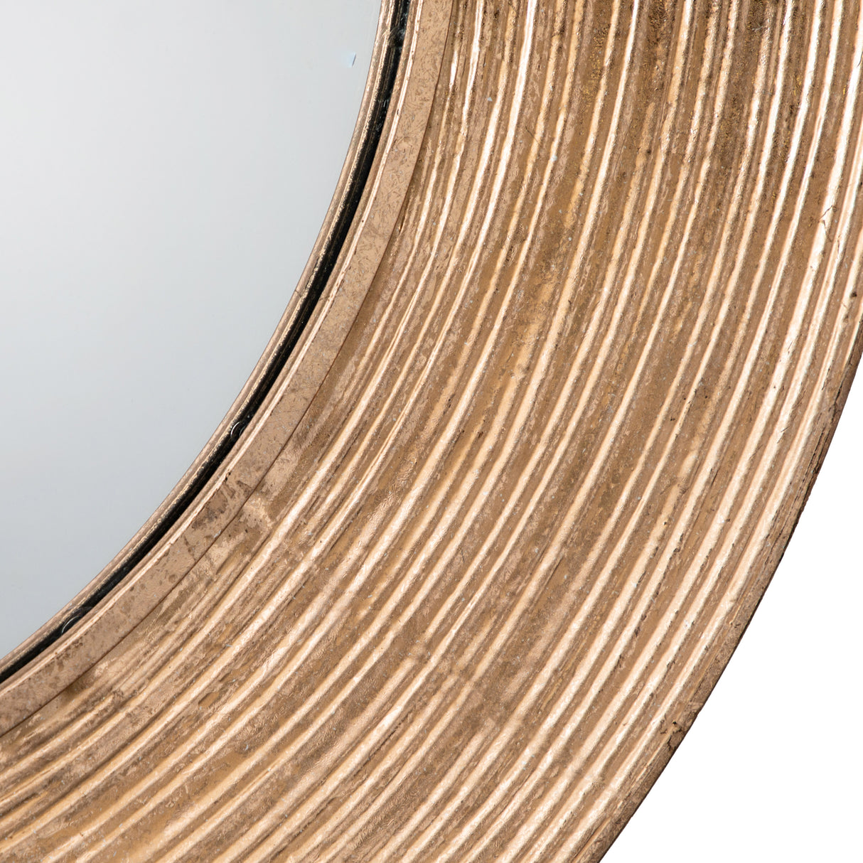Amos Aged gold concaved frame round mirror – from Amos Lighting + Home