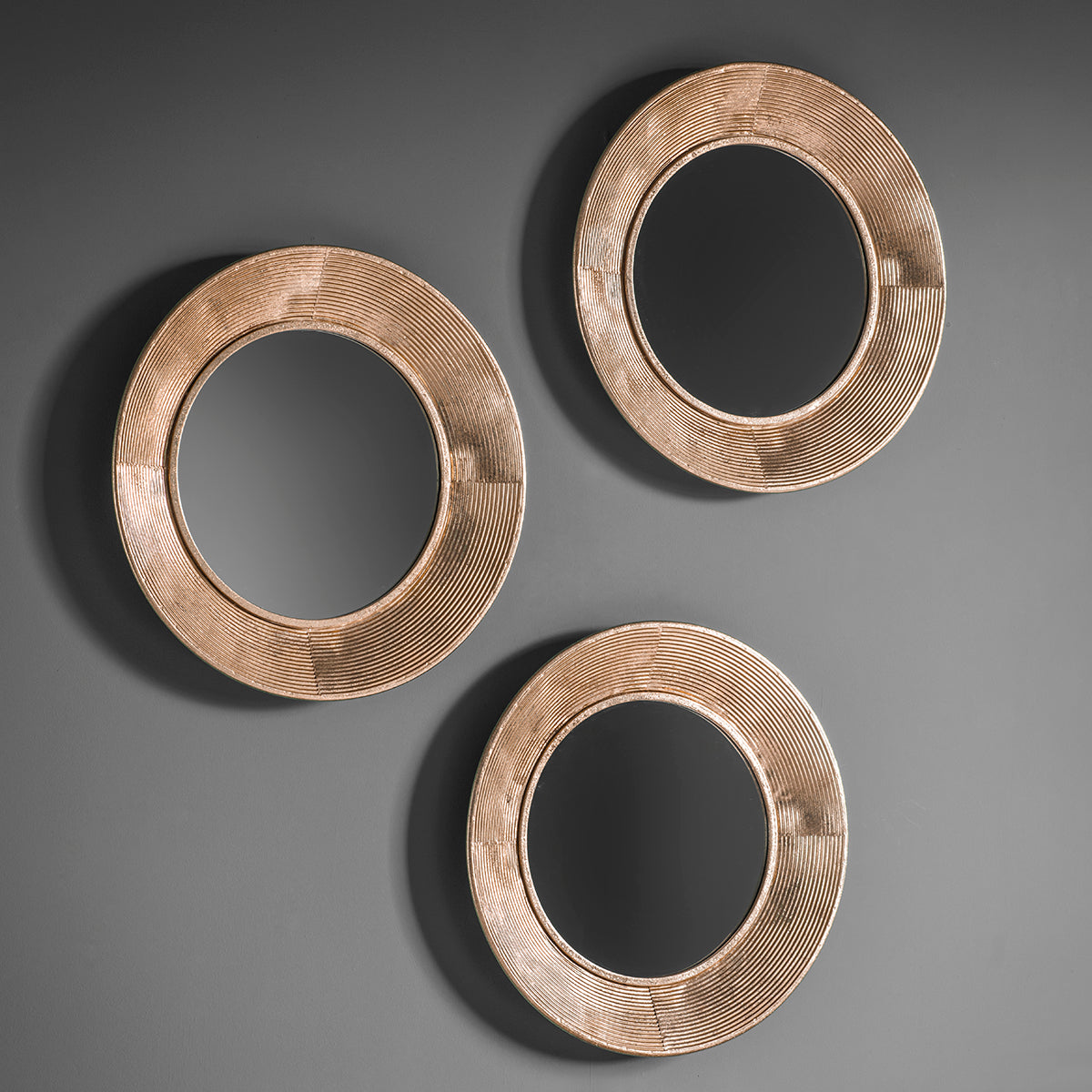 Amos Aged gold 3 round scatter mirrors – from Amos Lighting + Home