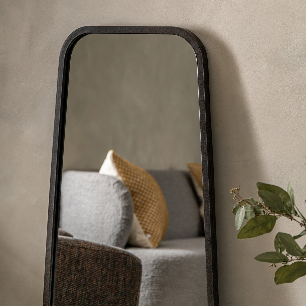 Amos Black tapered leaner mirror – from Amos Lighting + Home
