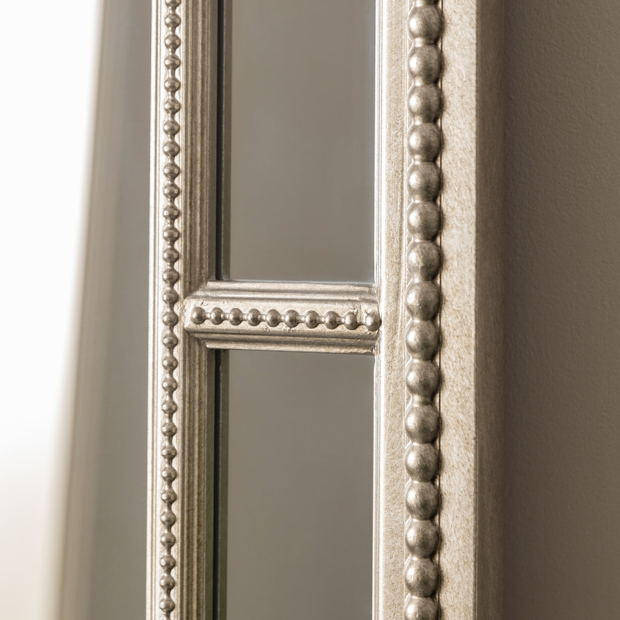 Amos Aged pewter leaner mirror – from Amos Lighting + Home