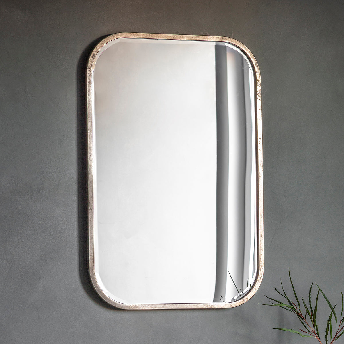 Amos Distressed champagne gold medium mirror – from Amos Lighting + Home