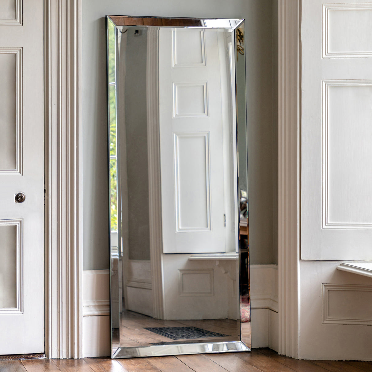 Amos Matt black edged full length mirror – from Amos Lighting + Home