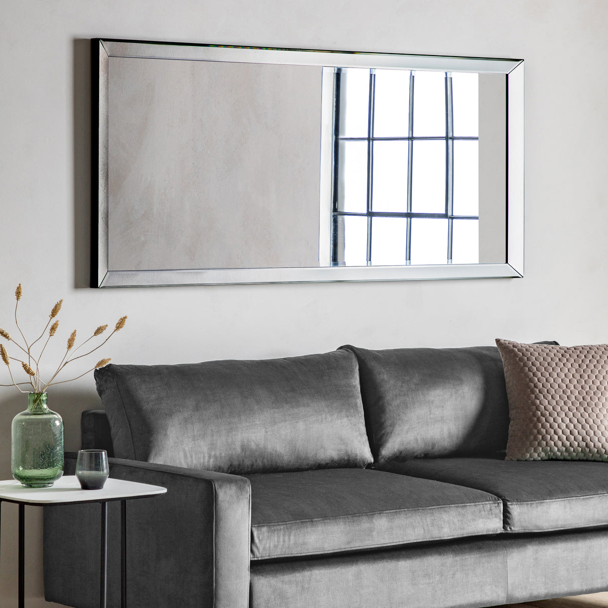 Amos Matt black edged full length mirror – from Amos Lighting + Home