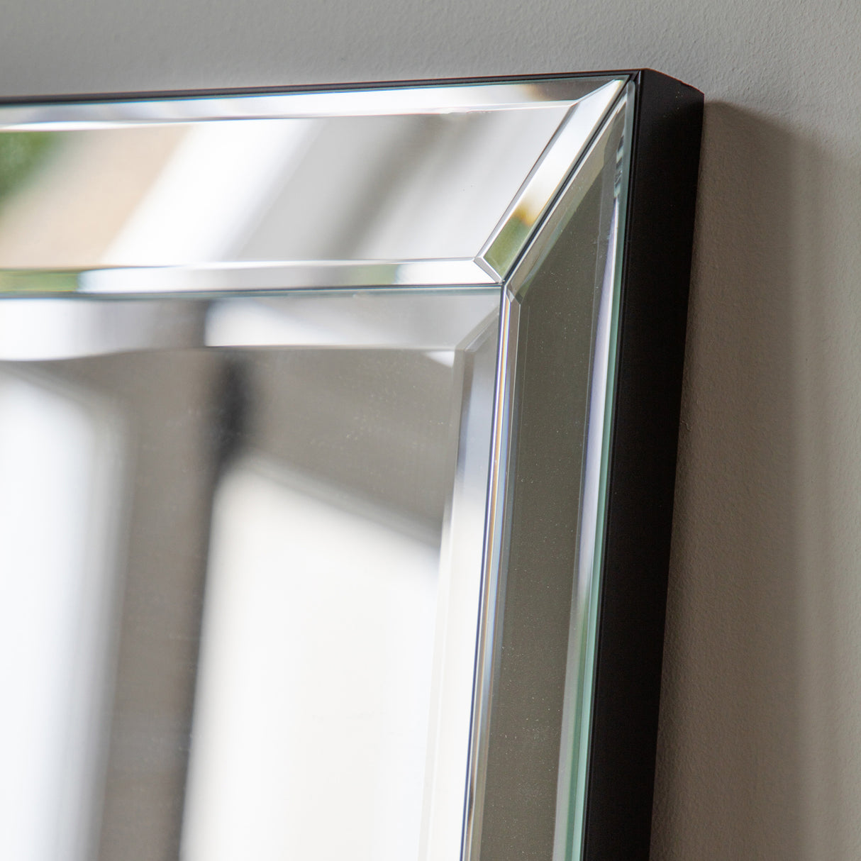 Amos Matt black edged full length mirror – from Amos Lighting + Home