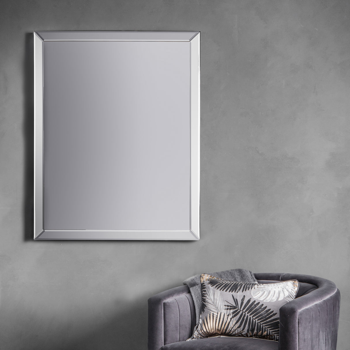 Amos Silver edged large mirror – from Amos Lighting + Home