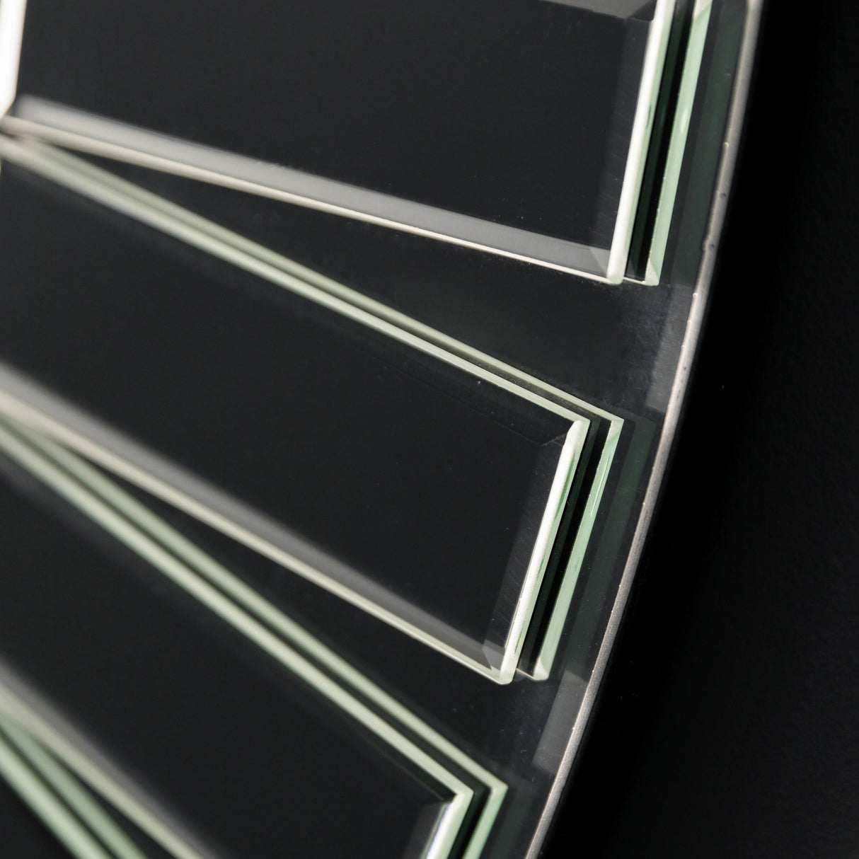 Amos Overlaid mosaic frame round mirror – from Amos Lighting + Home