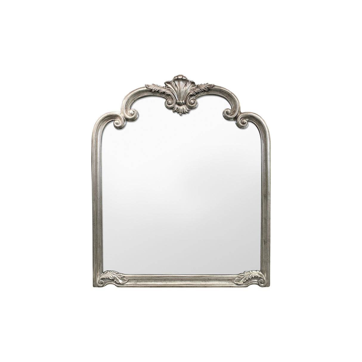 Amos Aged silver ornate arched rectangle mirror – from Amos Lighting + Home