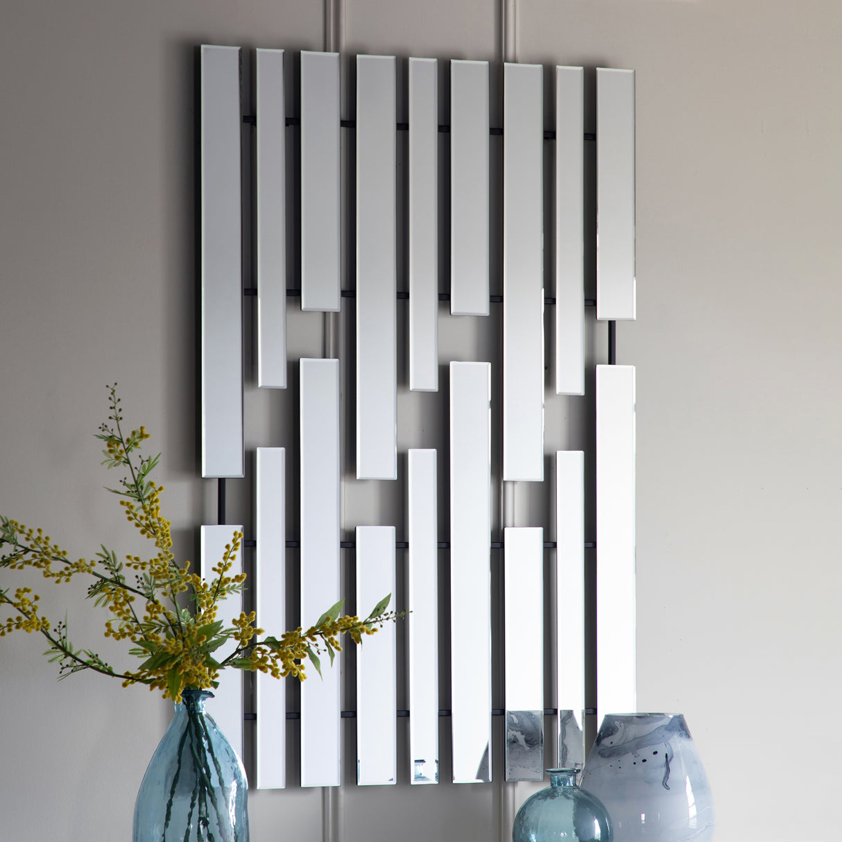 Amos Black panel mirror rectangle mirror – from Amos Lighting + Home