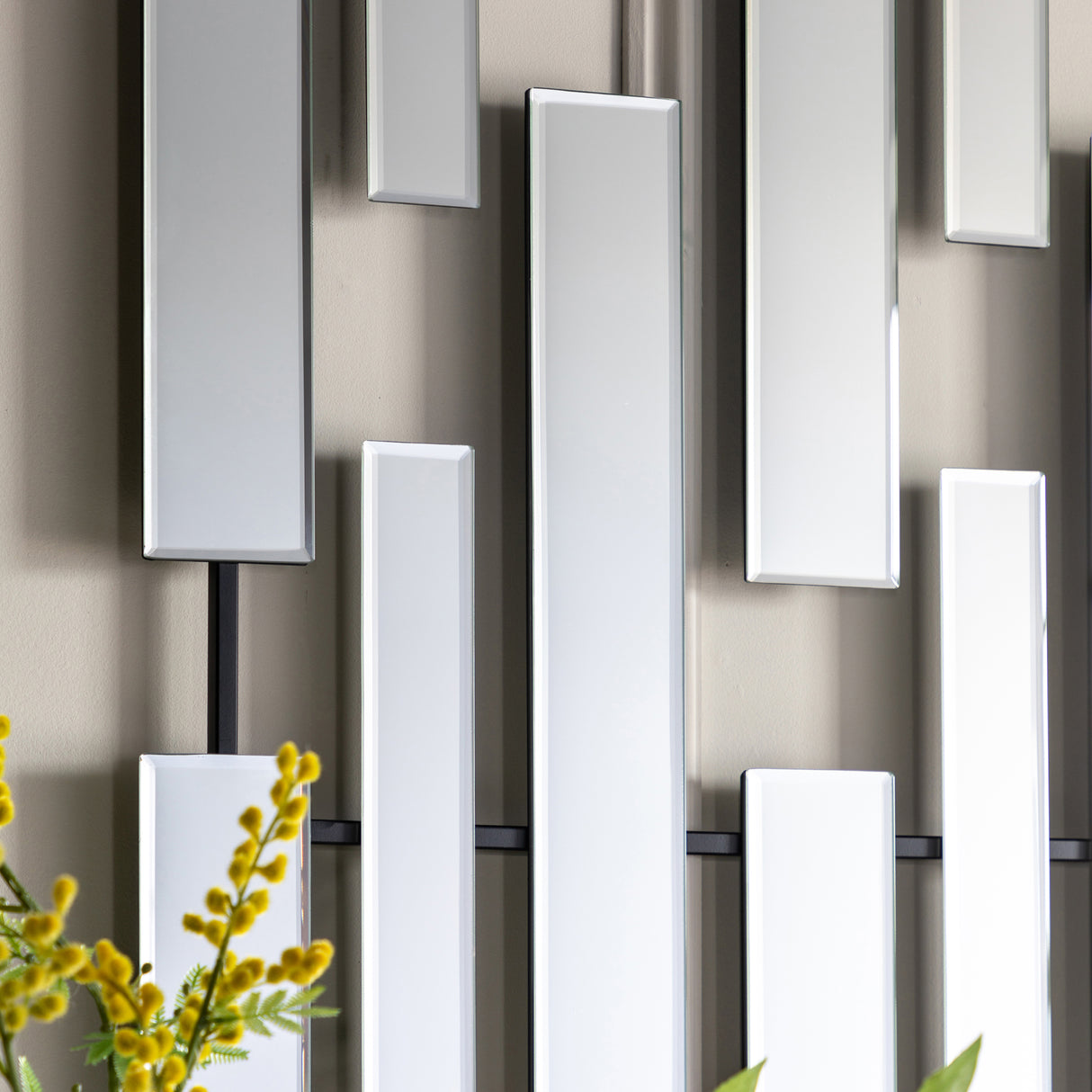 Amos Black panel mirror rectangle mirror – from Amos Lighting + Home