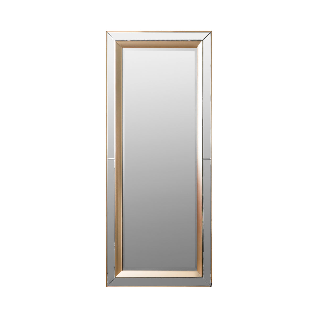 Amos Brushed gold bevelled edge leaner mirror – from Amos Lighting + Home