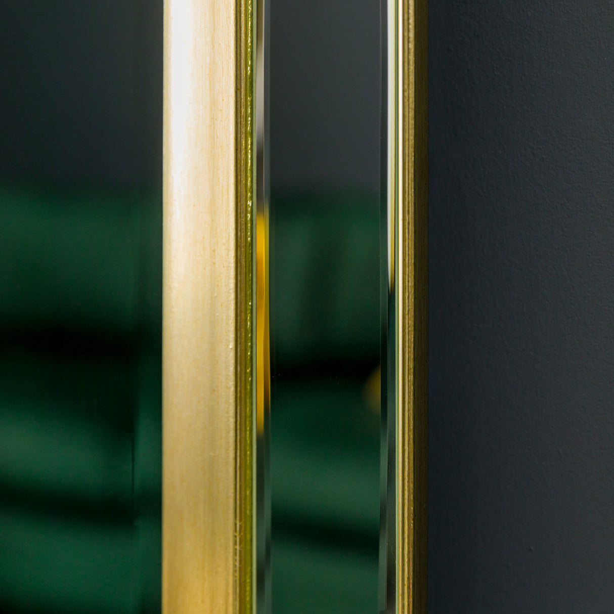 Amos Brushed gold bevelled medium rectangle mirror – from Amos Lighting + Home