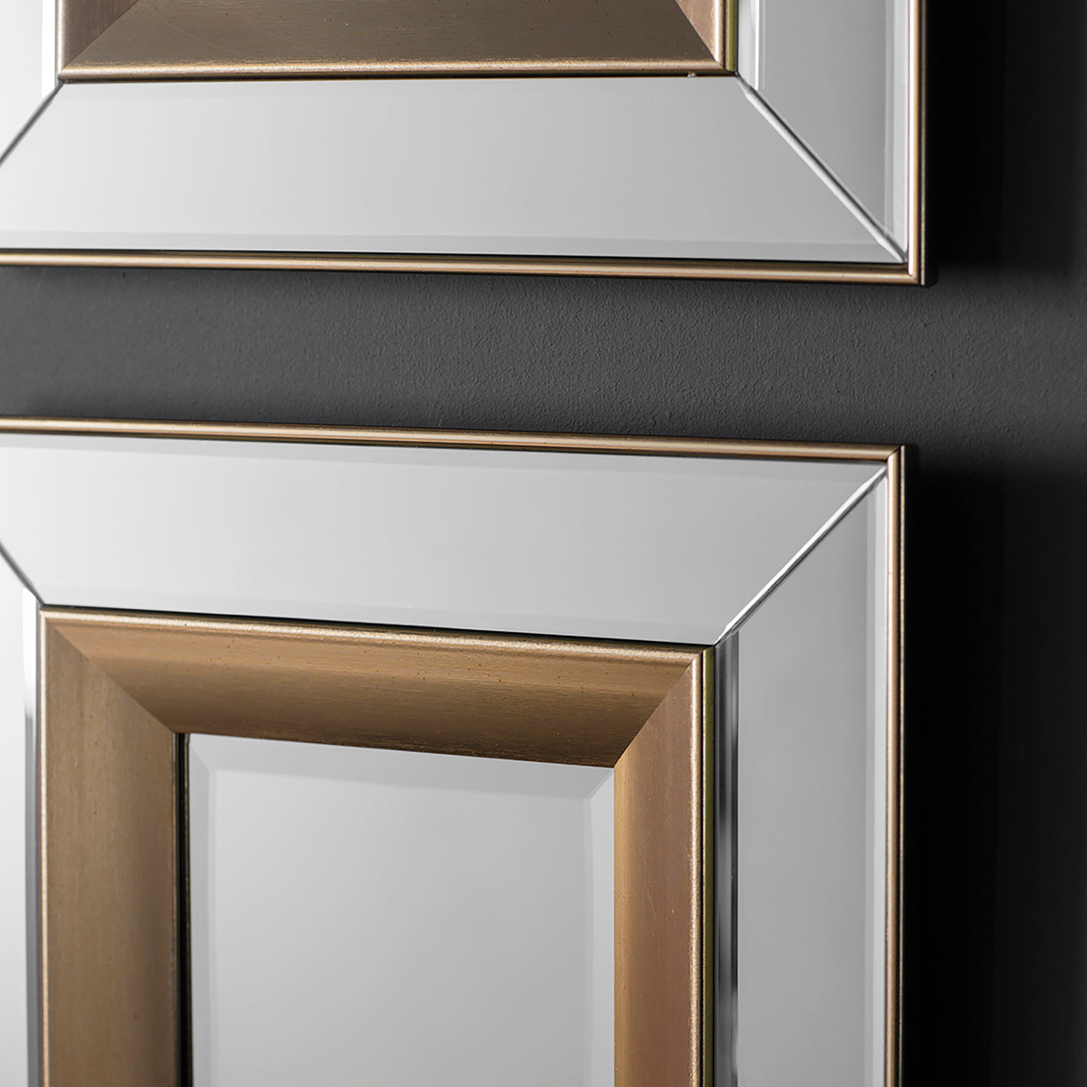 Amos Brushed gold square mirror set of 4 – from Amos Lighting + Home