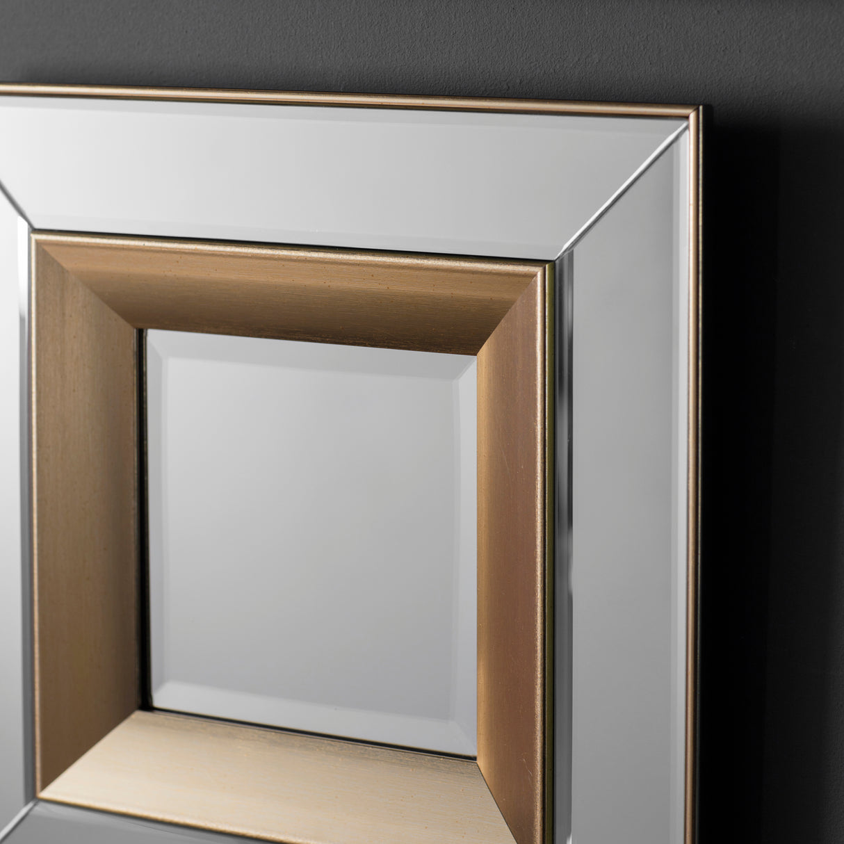 Amos Brushed gold square mirror set of 4 – from Amos Lighting + Home
