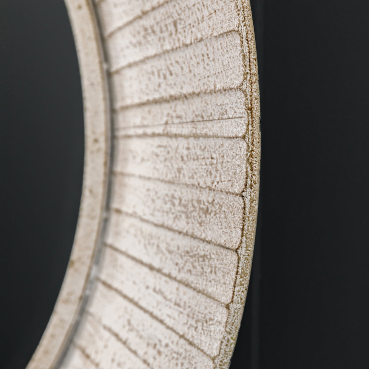 Amos Distressed cream wooden round mirror – from Amos Lighting + Home