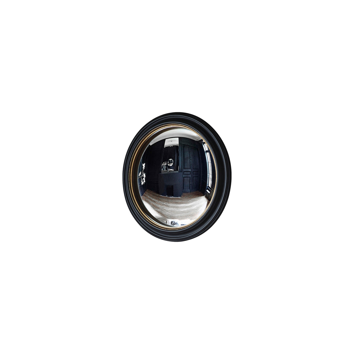Amos Matt black medium round convex mirror – from Amos Lighting + Home