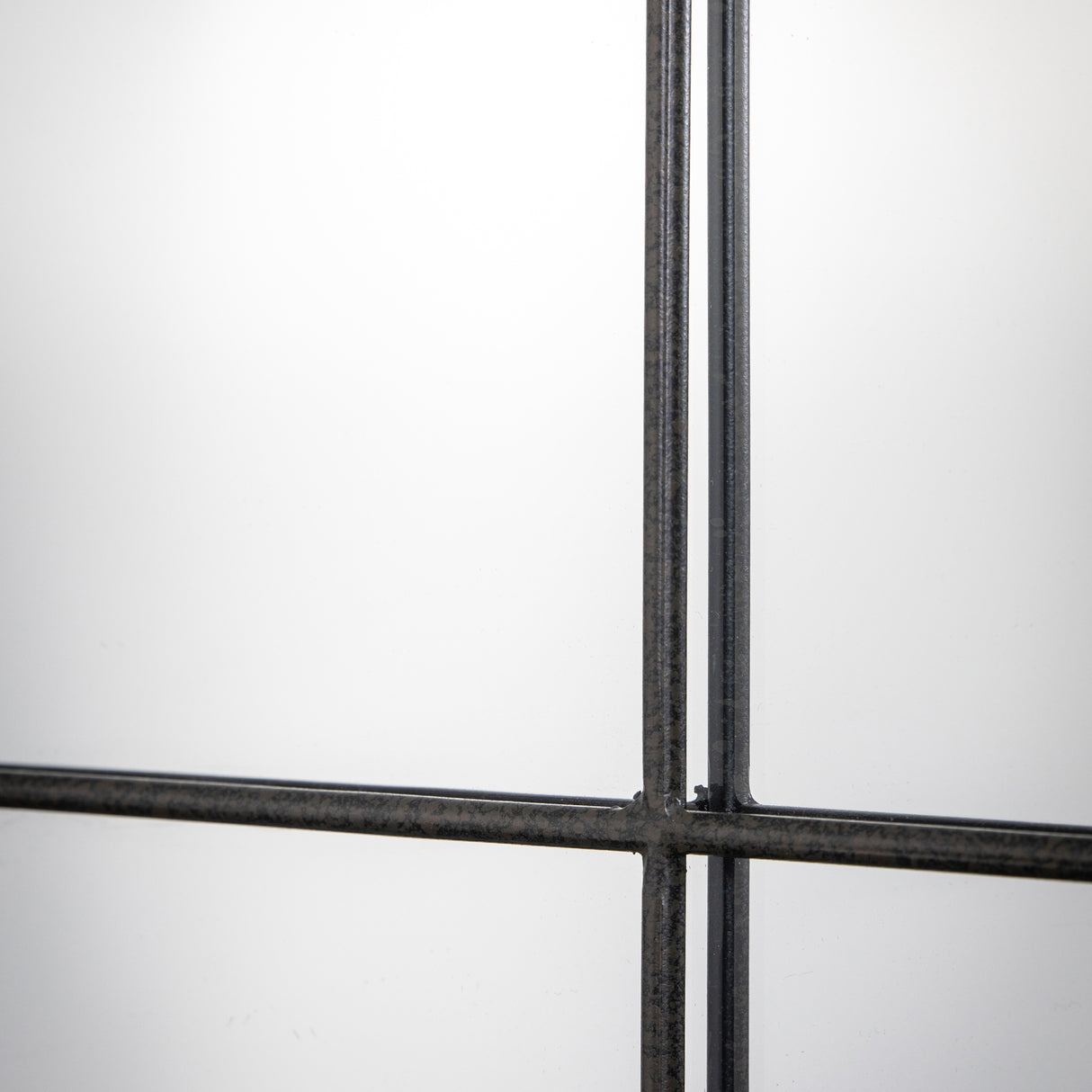 Amos Black rustic arched window mirror – from Amos Lighting + Home