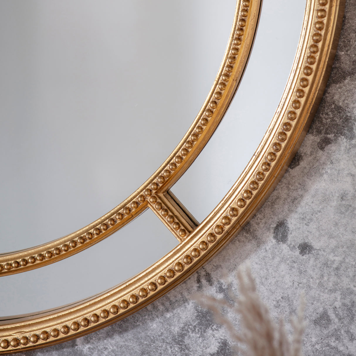 Amos Antique gold round mirror – from Amos Lighting + Home