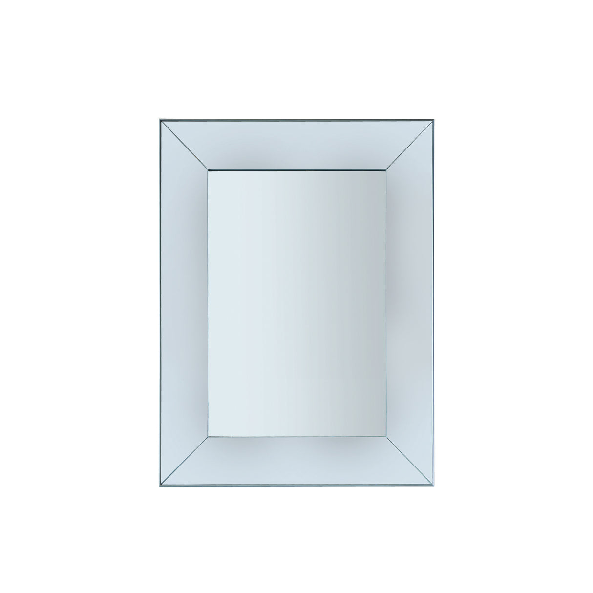 Amos Satin silver bevelled edge rectangular mirror – from Amos Lighting + Home