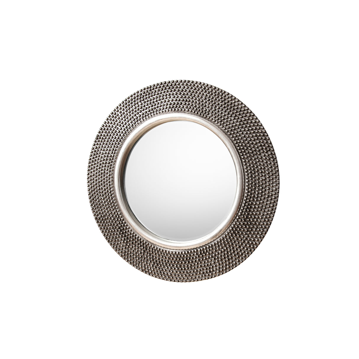 Amos Aged pewter round mirror – from Amos Lighting + Home