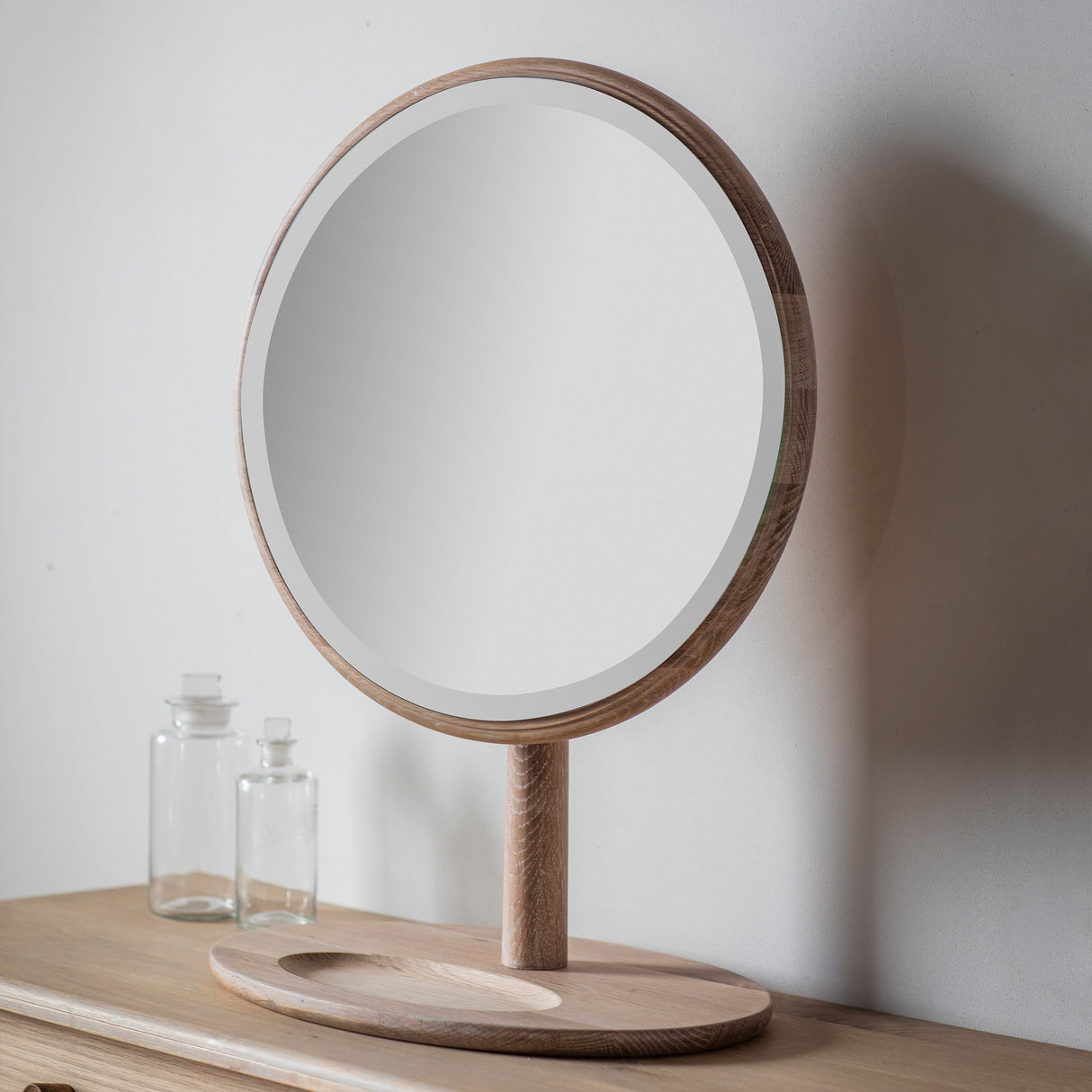 Amos Natural oak table top mirror – from Amos Lighting + Home
