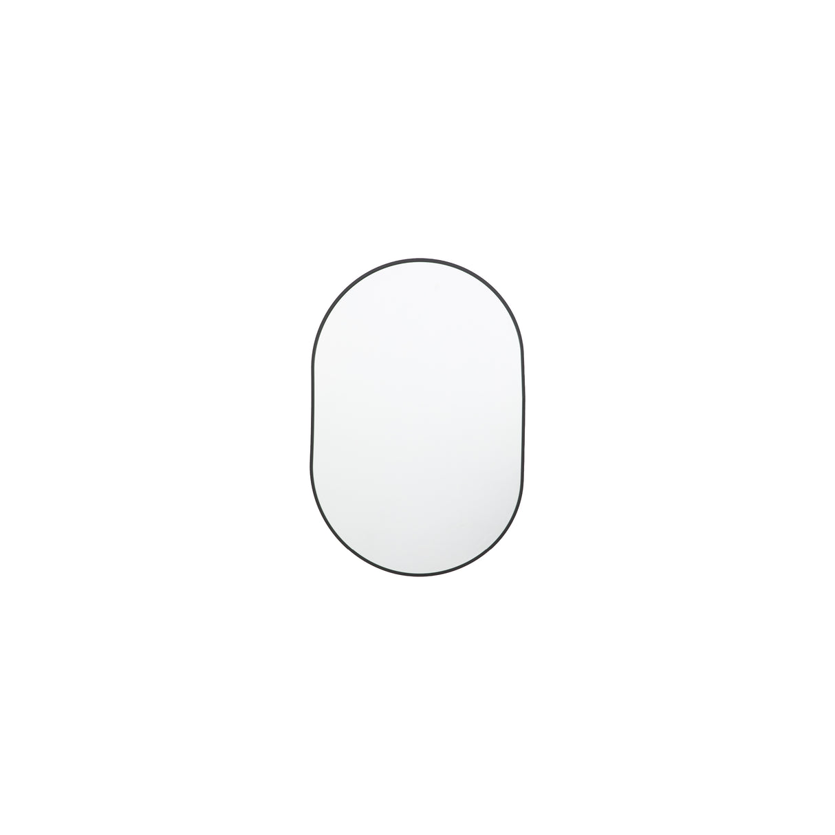 Amos Black medium delicate frame ellipse mirror – from Amos Lighting + Home