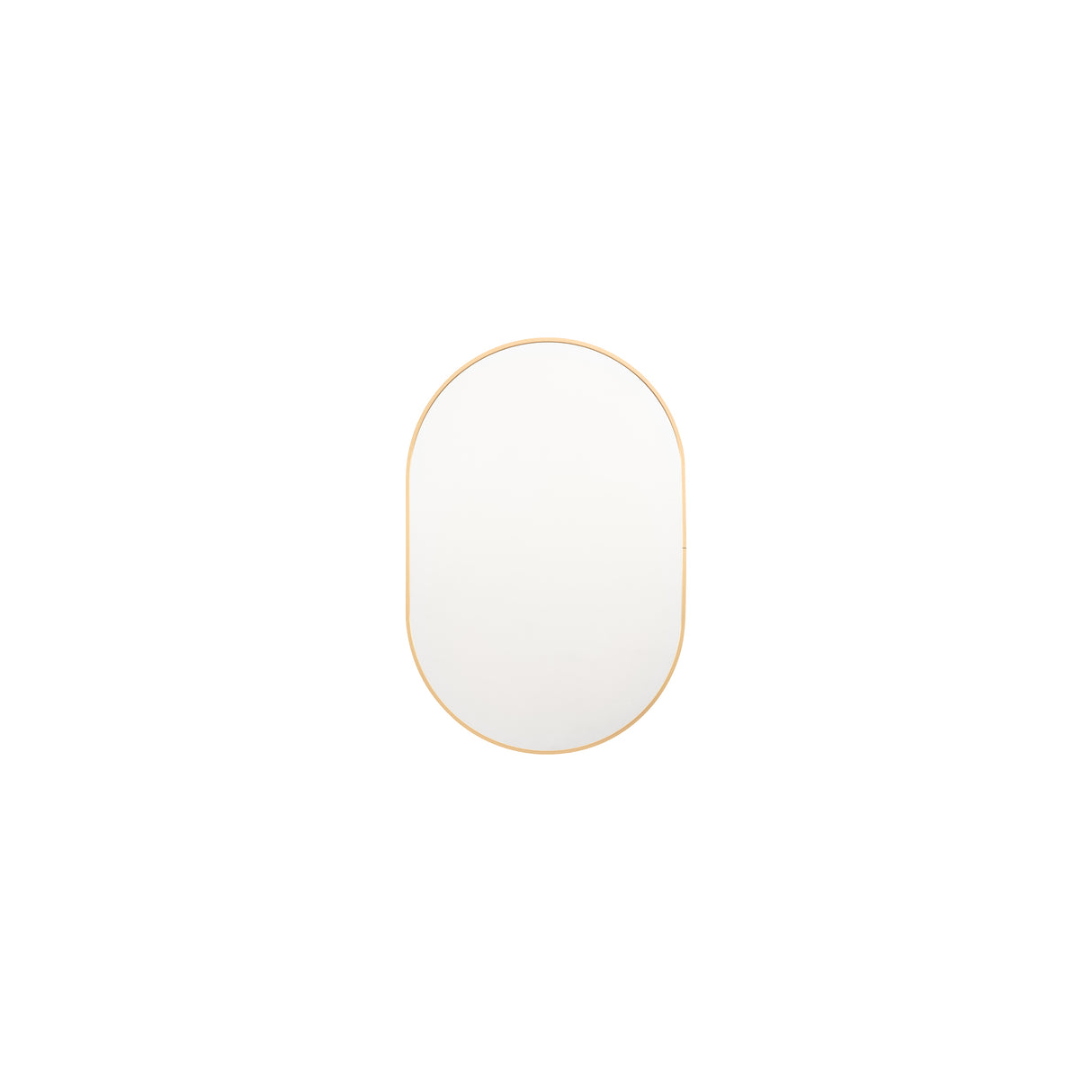 Amos Gold medium delicate frame ellipse mirror – from Amos Lighting + Home