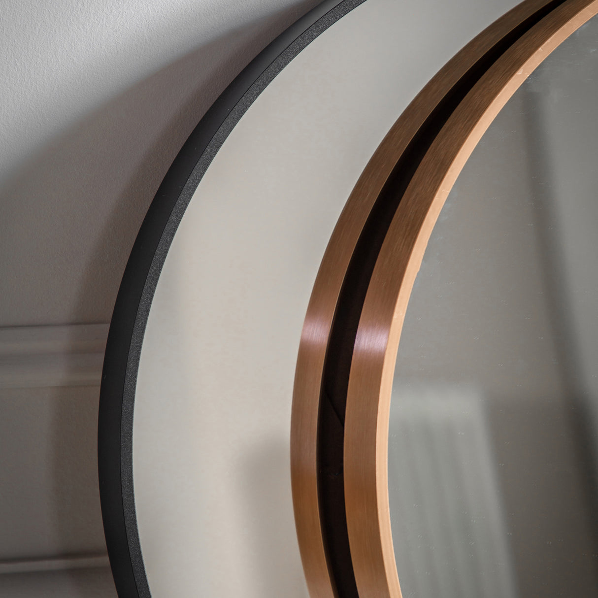 Amos Black round delicate frame mirror – from Amos Lighting + Home