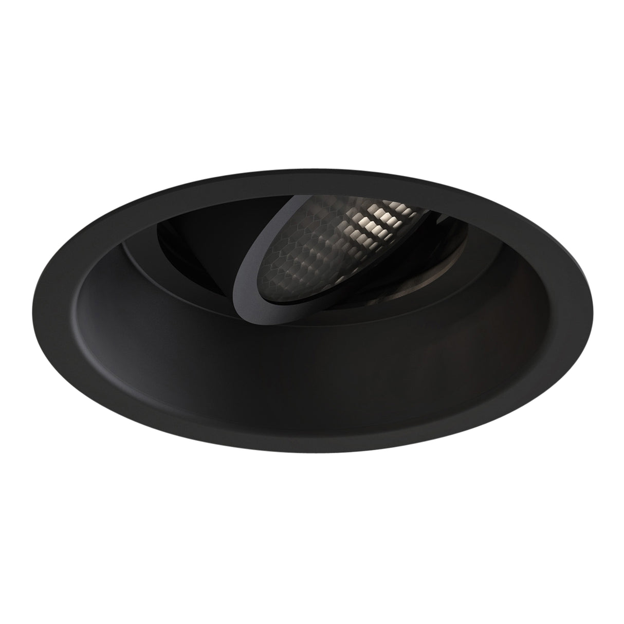 Astro Minima Slimline Round Adjustable Fire-Rated Matt Black Interior Downlight