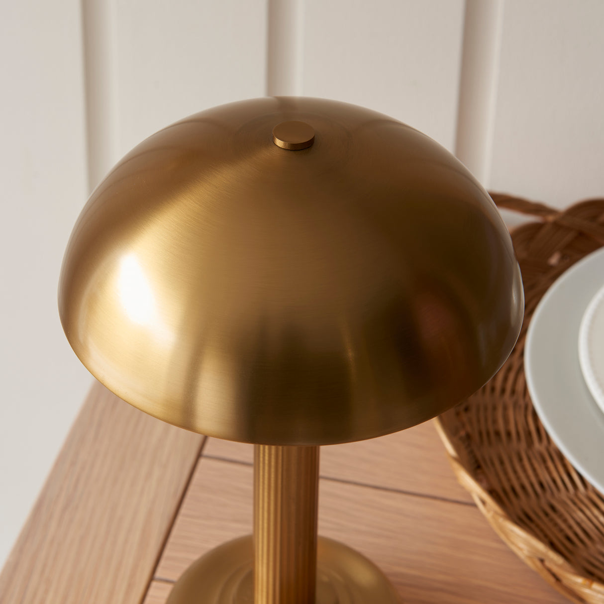 Endon Bridport Rechargeable Table Lamp Warm Brass