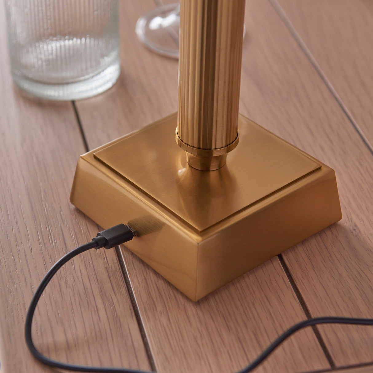 Endon Trobridge Rechargeable Table Lamp Base Aged Brass