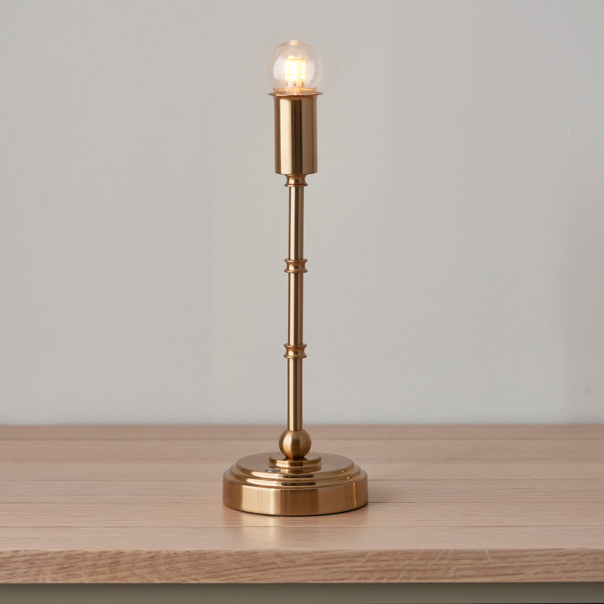 Endon Burley Rechargeable Table Lamp Base Aged Brass