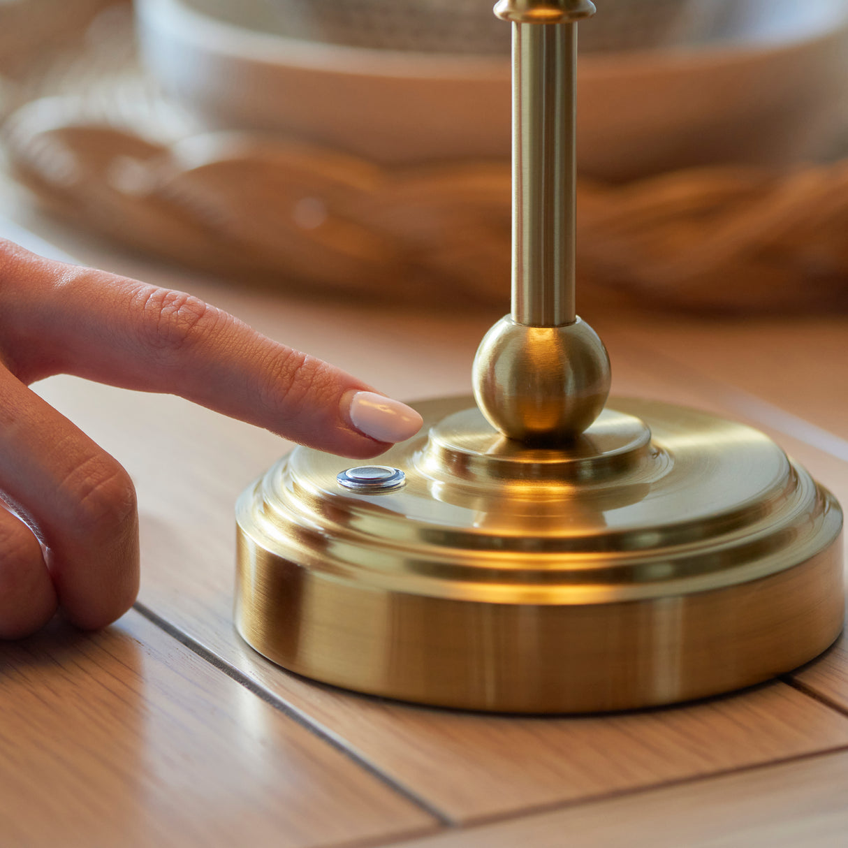 Endon Burley Rechargeable Table Lamp Base Aged Brass