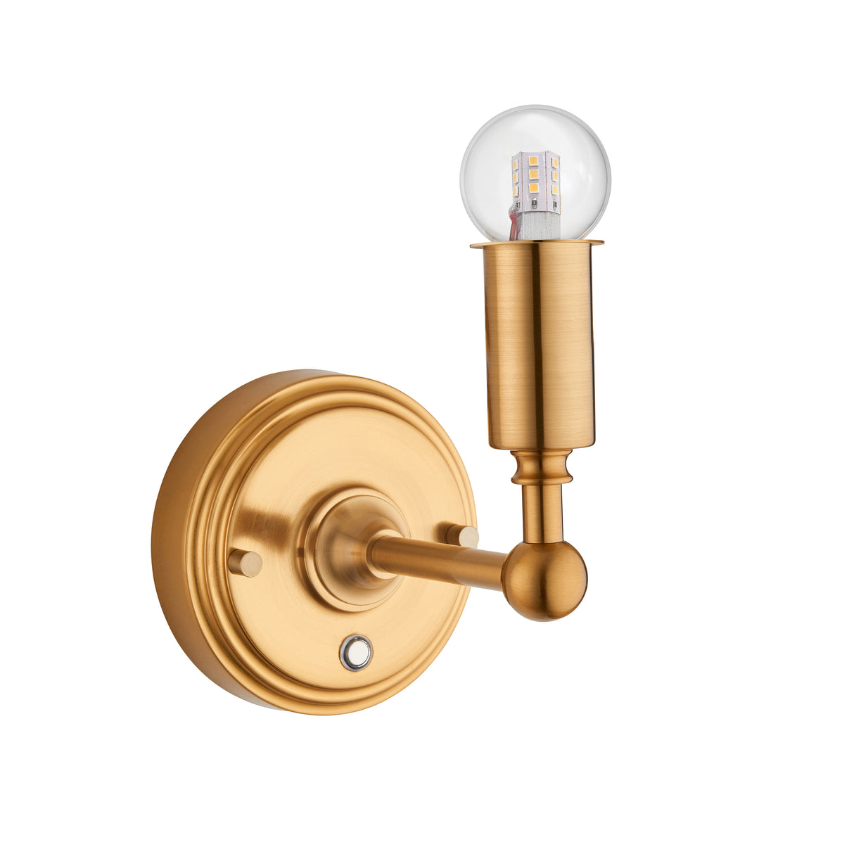 Endon Burley Rechargeable Wall Light Bracket Aged Brass