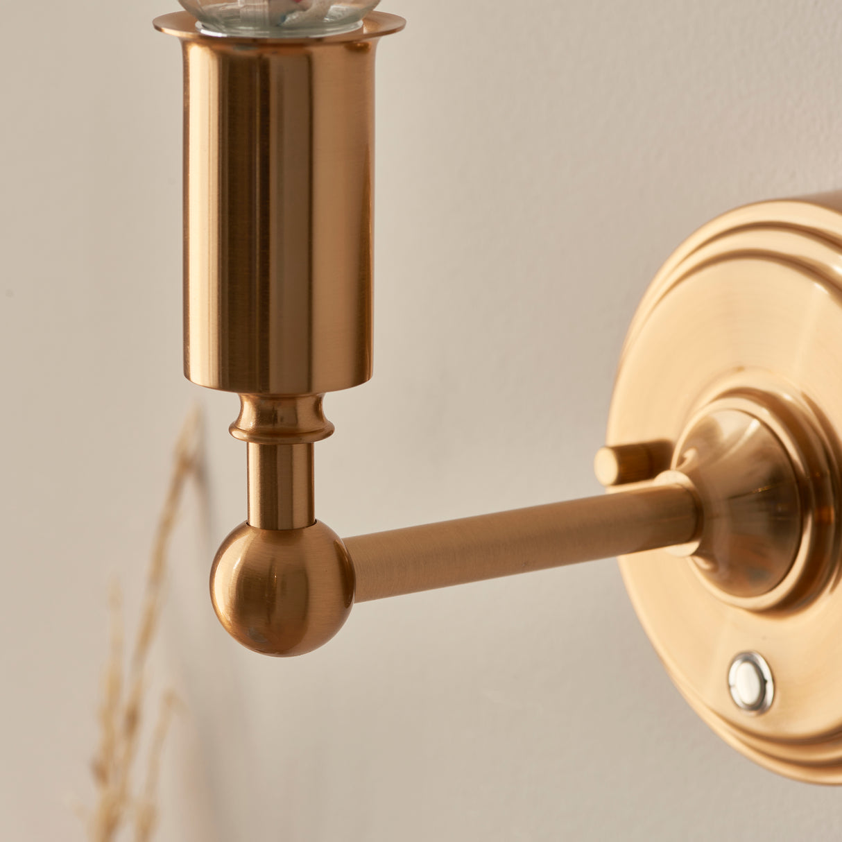 Endon Burley Rechargeable Wall Light Bracket Aged Brass