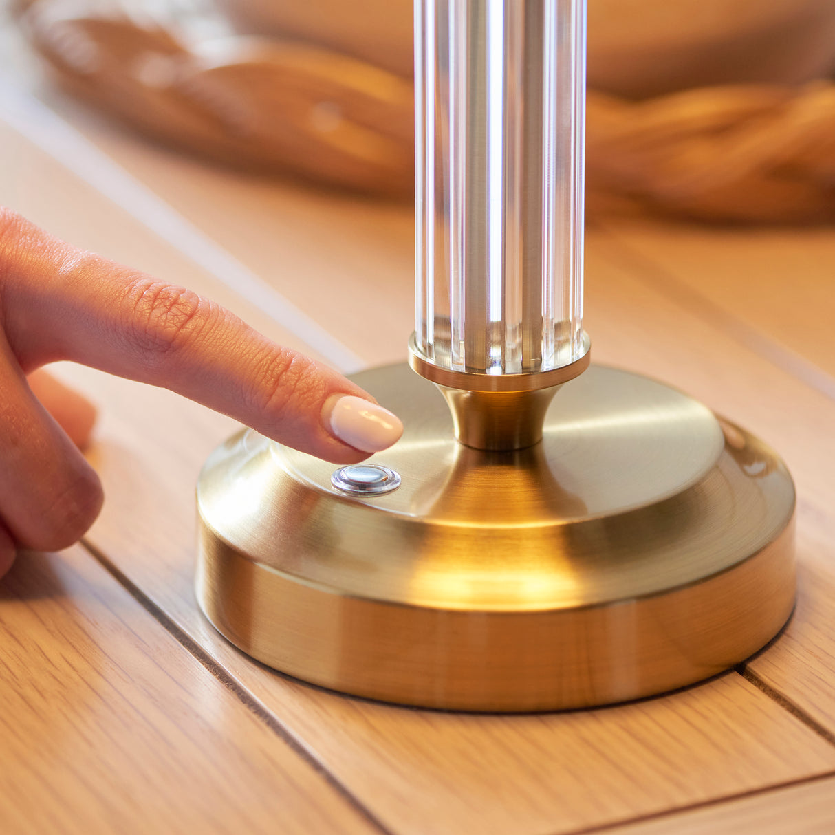 Endon Morton Rechargeable Table Lamp Base Aged Brass