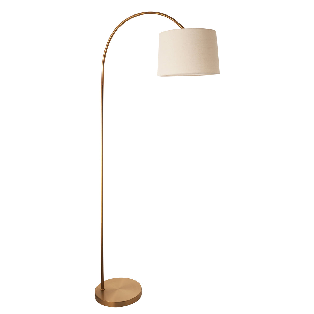 Endon Carlson Warm Brass Floor Lamp with Shade