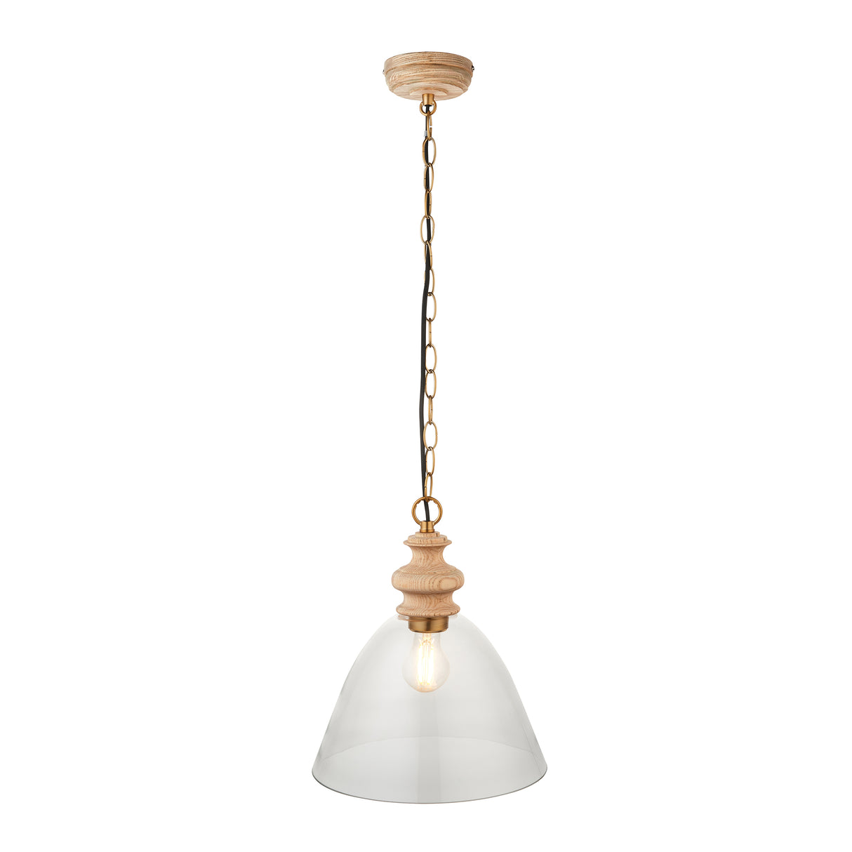 Endon Cotswold Single Pendant Natural Ash