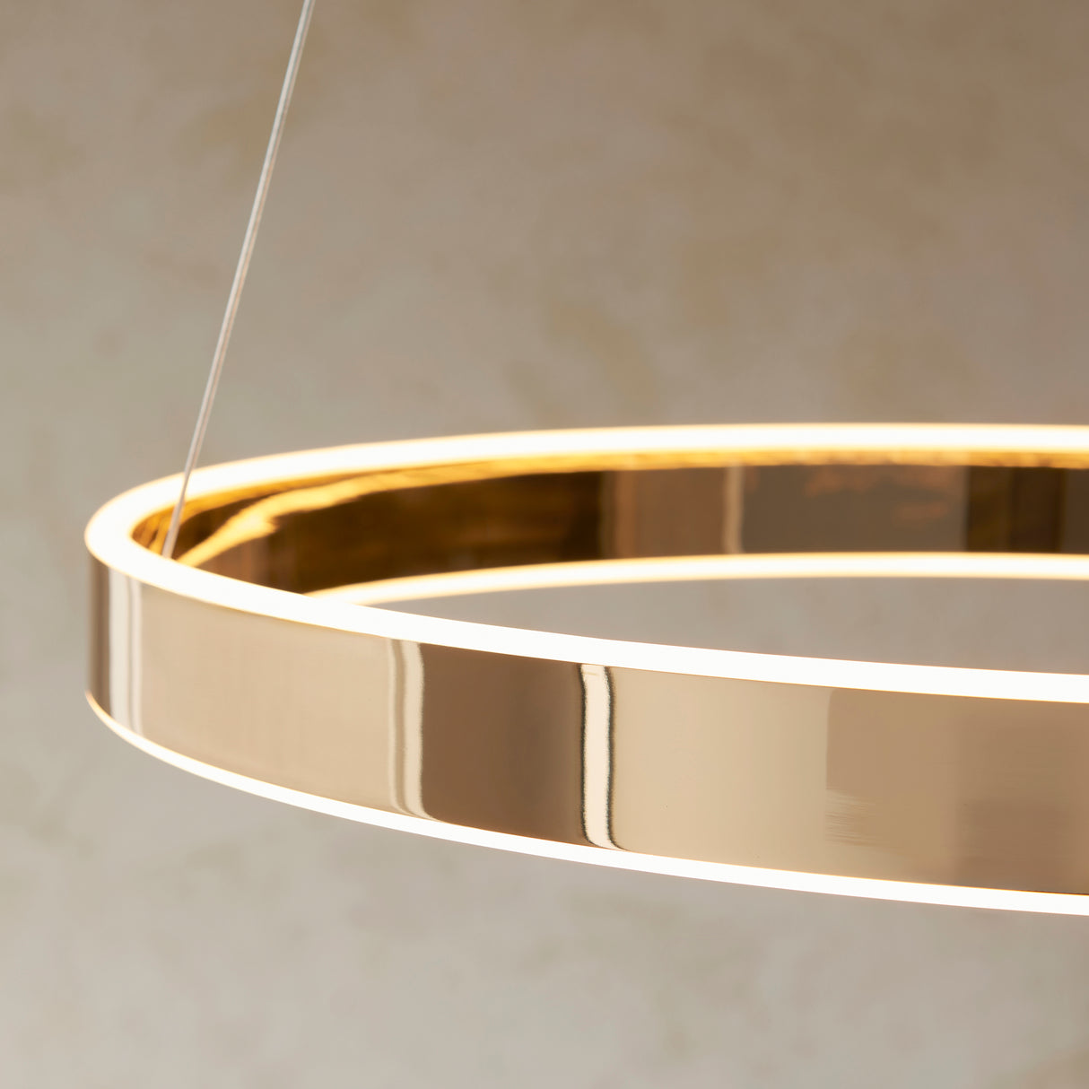 Endon Gen Ring LED Pendant French Gold